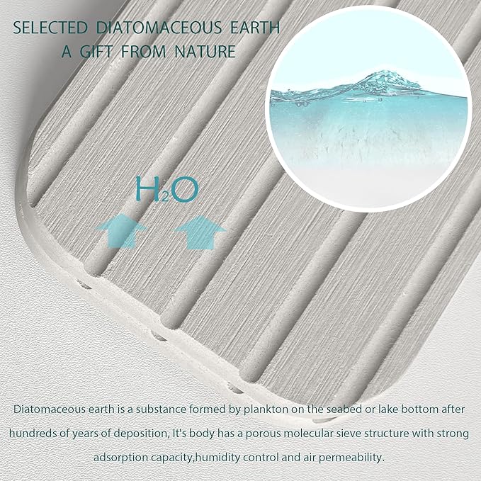 17inch x 4inch Kitchen Sink Faucet Mat, Water Absorbing Stone Faucet Splash