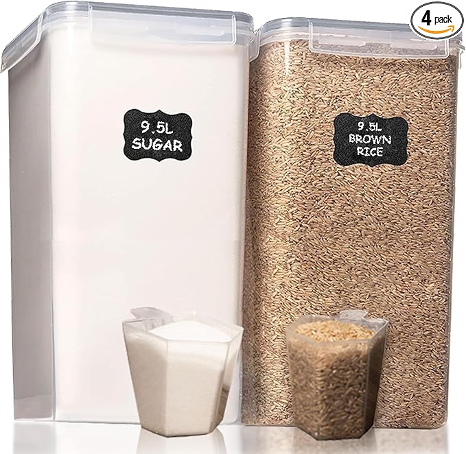 Shazo 2 PC Extra Large Bulk Food Storage Containers