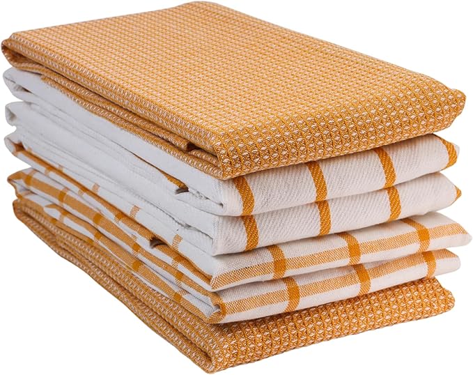 LANE LINEN Kitchen Towels Set of 6-100% Cotton, Quick-Drying 18” x 28” Dish &