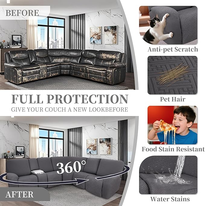 100% Waterproof Sectional Recliner Couch Covers