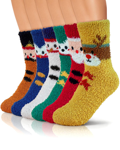 TEHOOK Warm & Cozy Valentines Gifts for Women, Fluffy Fuzzy Plush Sleeping Slipper Socks - Soft Warm Fabric