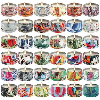 Scented Candles Gifts Set 36 Pack Soy Wax Travel Tin Jar Candles for Home 2.5 OZ for Mom for Christmas, Home Scented Decoration Relaxation, Thanksgiving, Mother's Day.