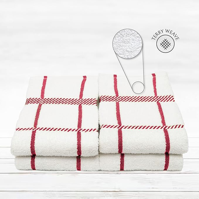 100% Cotton Terry Dish Cloth & Dish Towel)