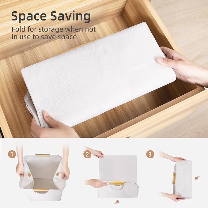 STORAGE MANIAC 3-Pack Large Laundry Hamper, 100L Collapsible Laundry Basket