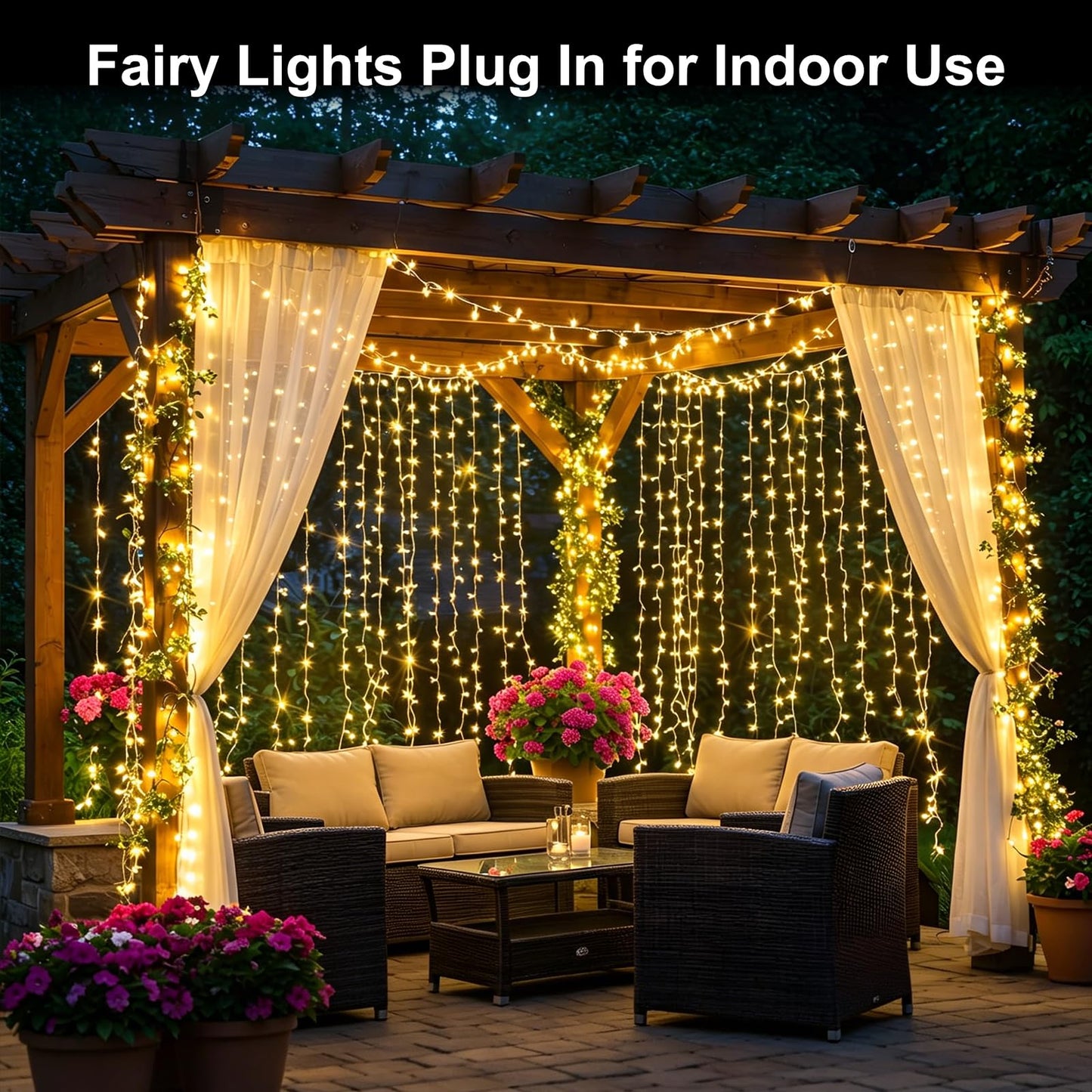 MGYIF 100FT 300 LED Christmas Lights Plug in,Outdoor Indoor Waterproof Fairy Lights with Timer and 8 Modes, Connectable Christmas Tree Lights for Outdoor Indoor Garden Party Decoration(Warm White)