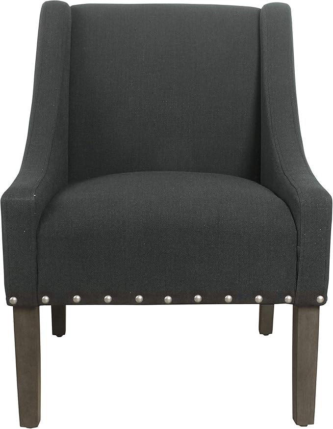 Homepop Home Decor | Upholstered Classic Swoop Arm Accent Chair | Accent Chairs