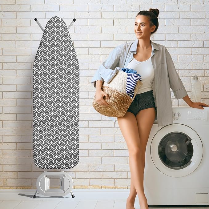 BNDX Ironing Board Cover and Pad 18" x 49" – Scorch-Proof, Tension Fit