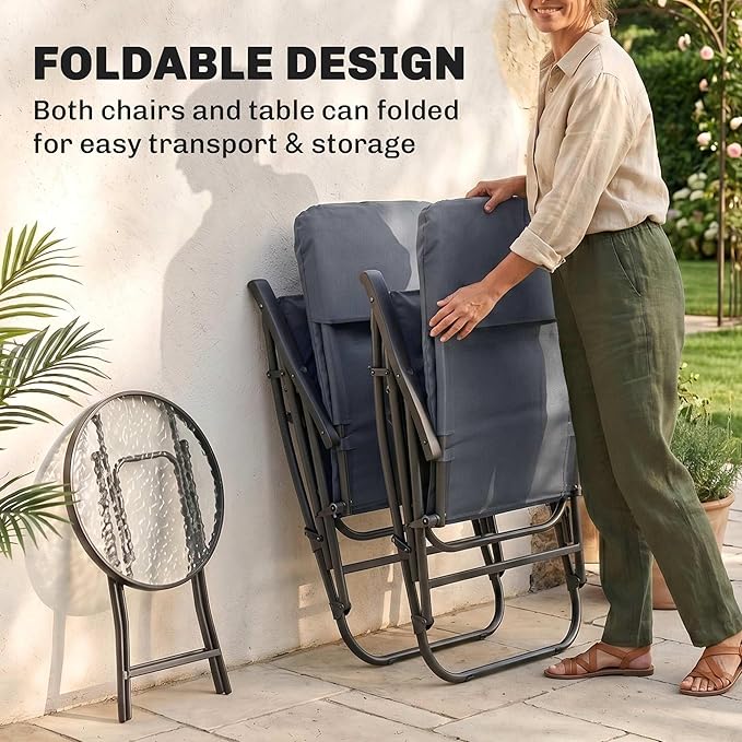 Outsunny 3 Piece Outdoor Patio Furniture Set