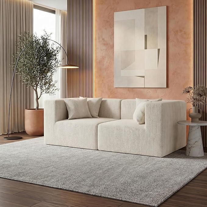 MONVANE 75" Loveseat Sofa, Comfy Chenille Cloud Couch