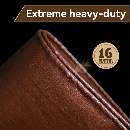 Tarp 30x40ft Heavy Duty Waterproof 16 Mil Tarps,UV-Resistant,Tear-Proof,Black&Brown Multipurpose Tarps,for Outdoor Pool,Camping,Tent,Roof,Garden,Etc -by MVPNET