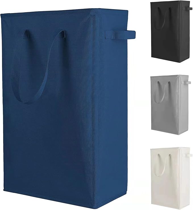 Odonata Slim Laundry Hamper Handles Collapsible Laundry Basket Thin Dirty