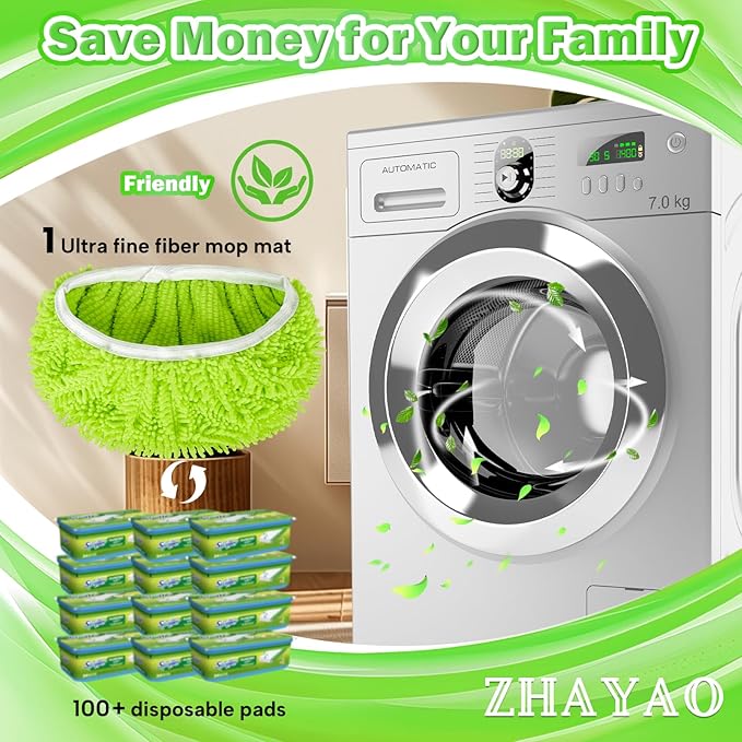 Reusable 100% Chenille Mop Pads Compatible