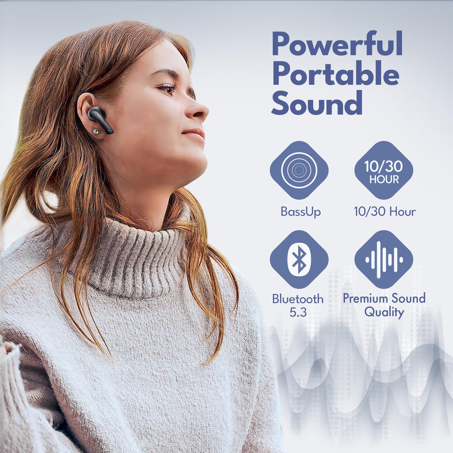 Groovz True Wireless Earbuds with Charging Case - Designed and Engineered in The USA - IPx4 Water Resistant Bluetooth Earbuds Compatible with Apple and Android - 27Hrs Battery Life - Paisley