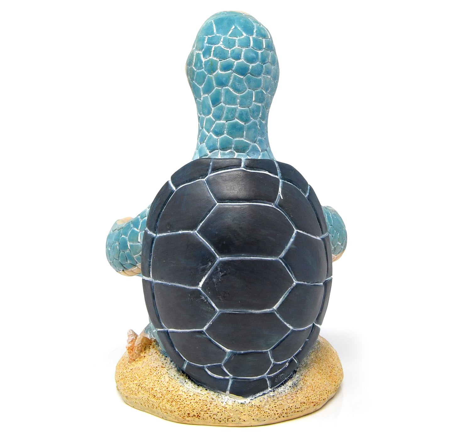 Sea Turtle Salt and Pepper Shakers Set with Holder, Coastal Beach Kitchen Table Decor, Ocean Themed Resin Figurine Set