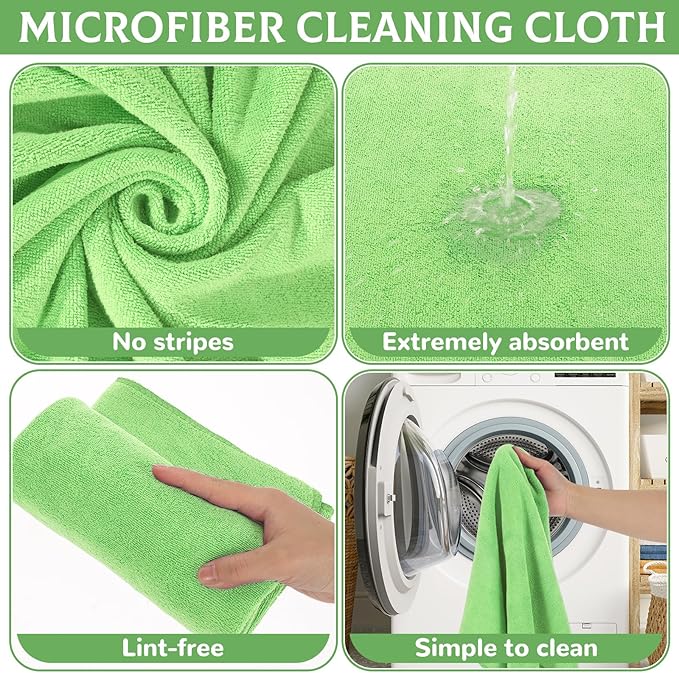 6 Pcs Extra Large Microfiber Cleaning Cloth Reusable Microfiber Towels Thick