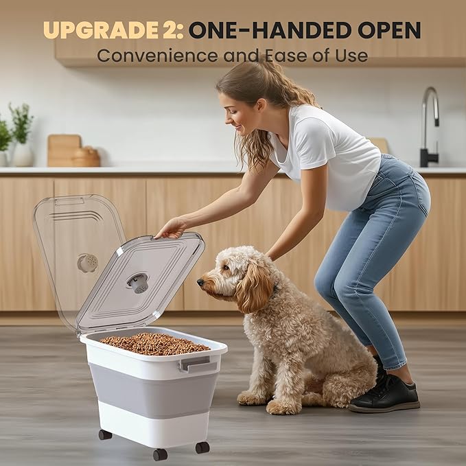 20-23 Lbs Dog Food Storage Container, Collapsible Dog Food Container