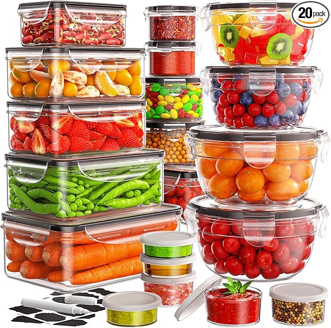 40 PCS Food Storage Containers