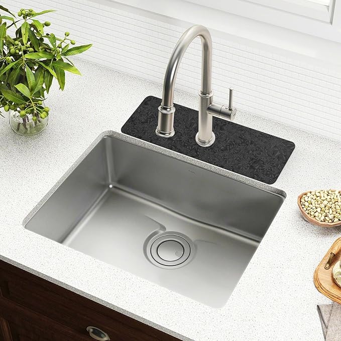 Kitchen Sink Splash Guard 2 PCS 30 Inch Sink Faucet Mat Splash Guard