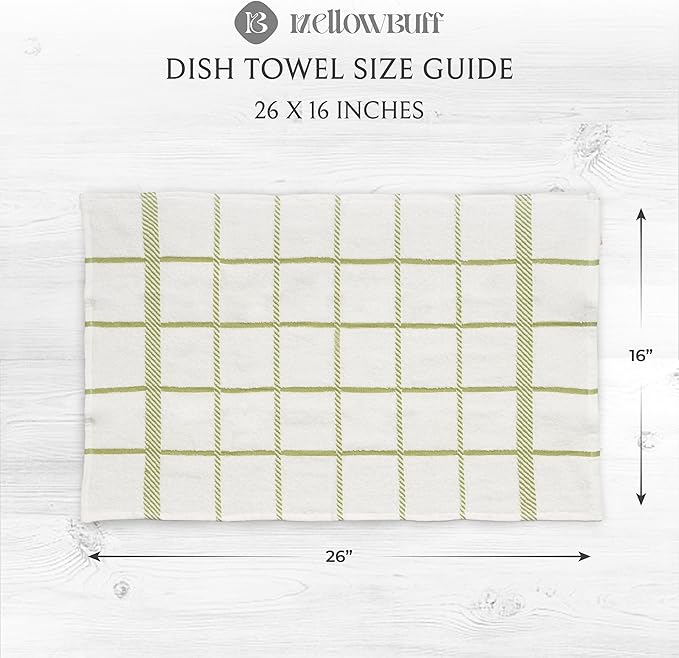 100% Cotton Terry Dish Towels, 4 pack16 x26 Inches, Super Soft and Absorbent