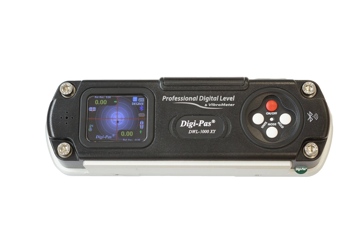 Digi-Pas DWL3000XY-B 2-Axis Digital Machinist Level & Inclinometer with BLUETOOTH, 0.002”/ft (0.2mm/M) 6 Inch , Black