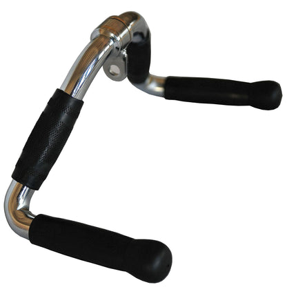 yuhqc Lat Cable Machine Attachment Curl Pulldown Barbell Revolving Bar, Multi-Exerciser Cable Attachment, Solid Steel Tricep Press Down Bar with Rubber Handgrips & Revolving Hanger(M)