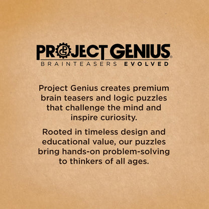 Project Genius Emperor’s Chest Classic Wooden Brainteaser Puzzle Box, Gift for Kids 8+, Teens, and Adults - Hidden Compartment for Gift Cards and Cash