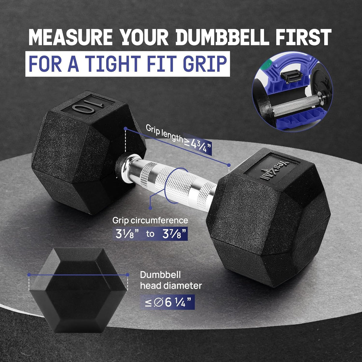 Yes4All Kettlebells Grip, Dumbbell Grip Handle, Convert Dumbbells into Kettlebell for Home Gym, Kettlebell for Weights Plate