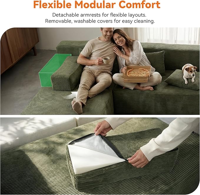 MONVANE 106" Cloud Sectional Couch
