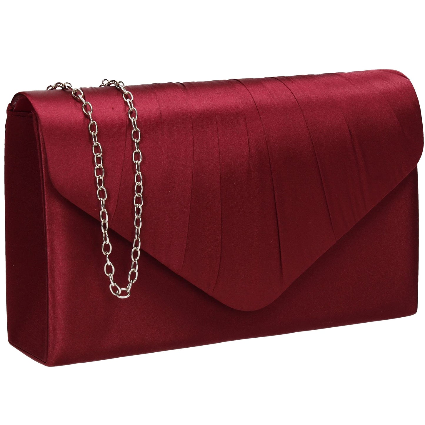 SwankySwans Women's Chantel Clutch Bag, Burgundy, One Size