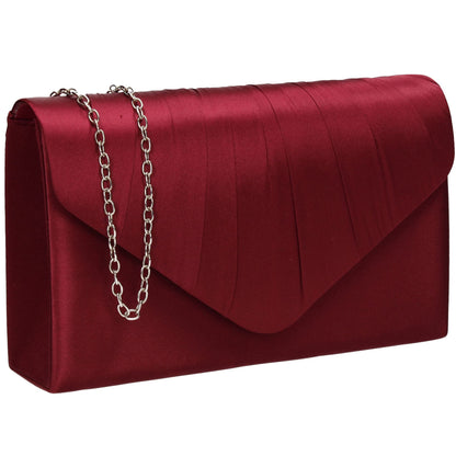 SwankySwans Women's Chantel Clutch Bag, Burgundy, One Size