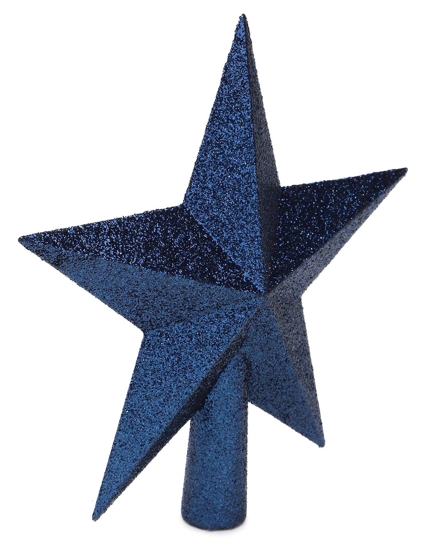 Christmas Concepts® 20cm Glitter Tree Top Star Decoration – Christmas Tree Topper/Ornament (Midnight Blue)