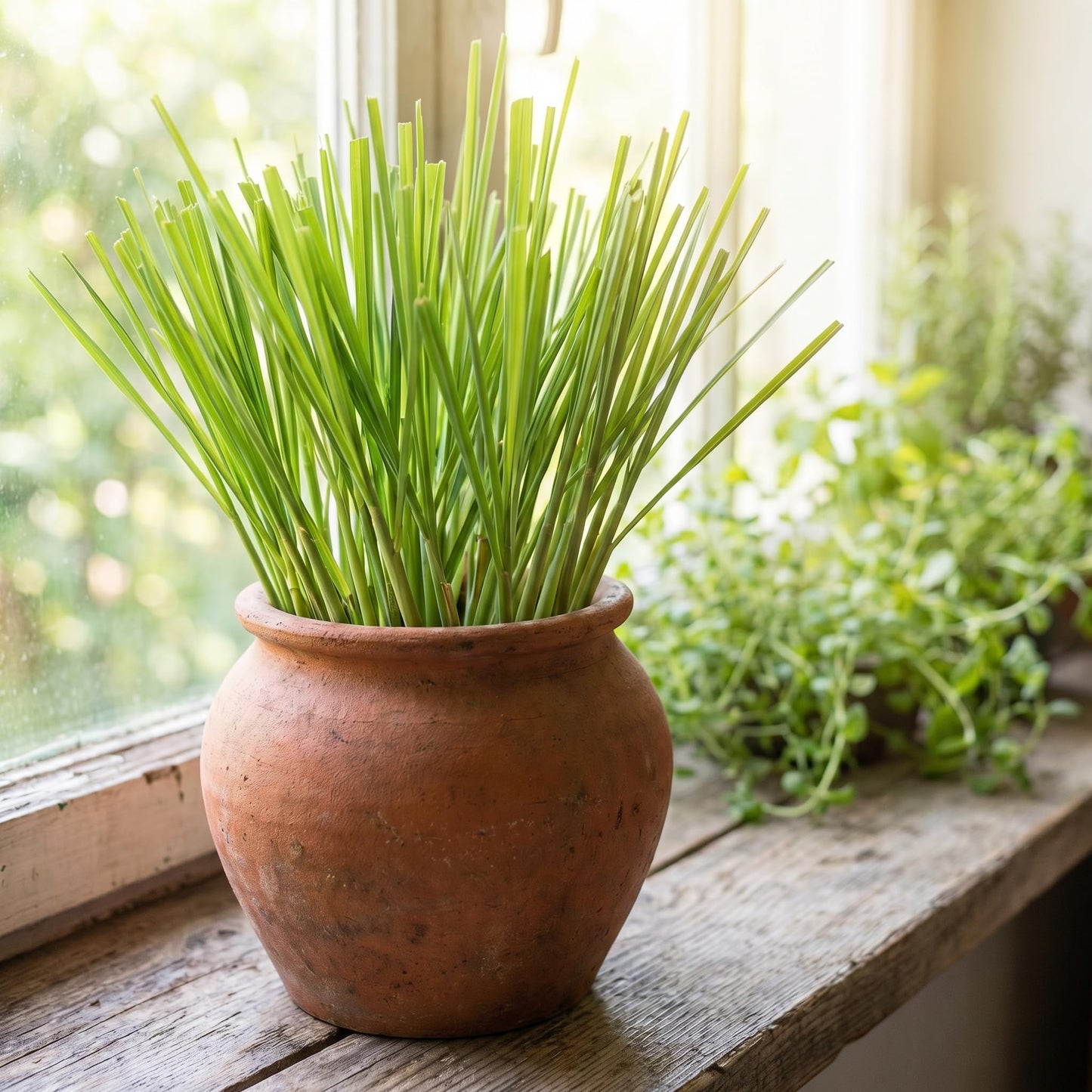 5 Live Lemongrass Plants, Lemon Grass Rooted Stalks, Fragrant Herb for Indoor and Outdoor Gardening, 4-7 Inches