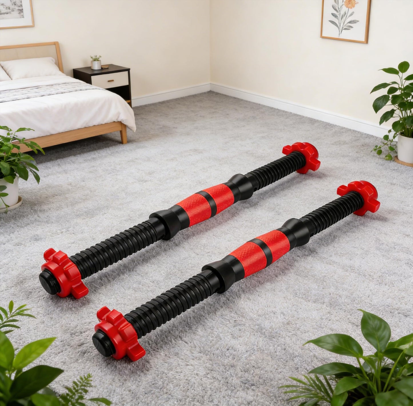 2pcs Dumbbell Bars Durable Dumbbell Handle Dumbbell Bars Barbell Handle for Training Sport Workout Gym