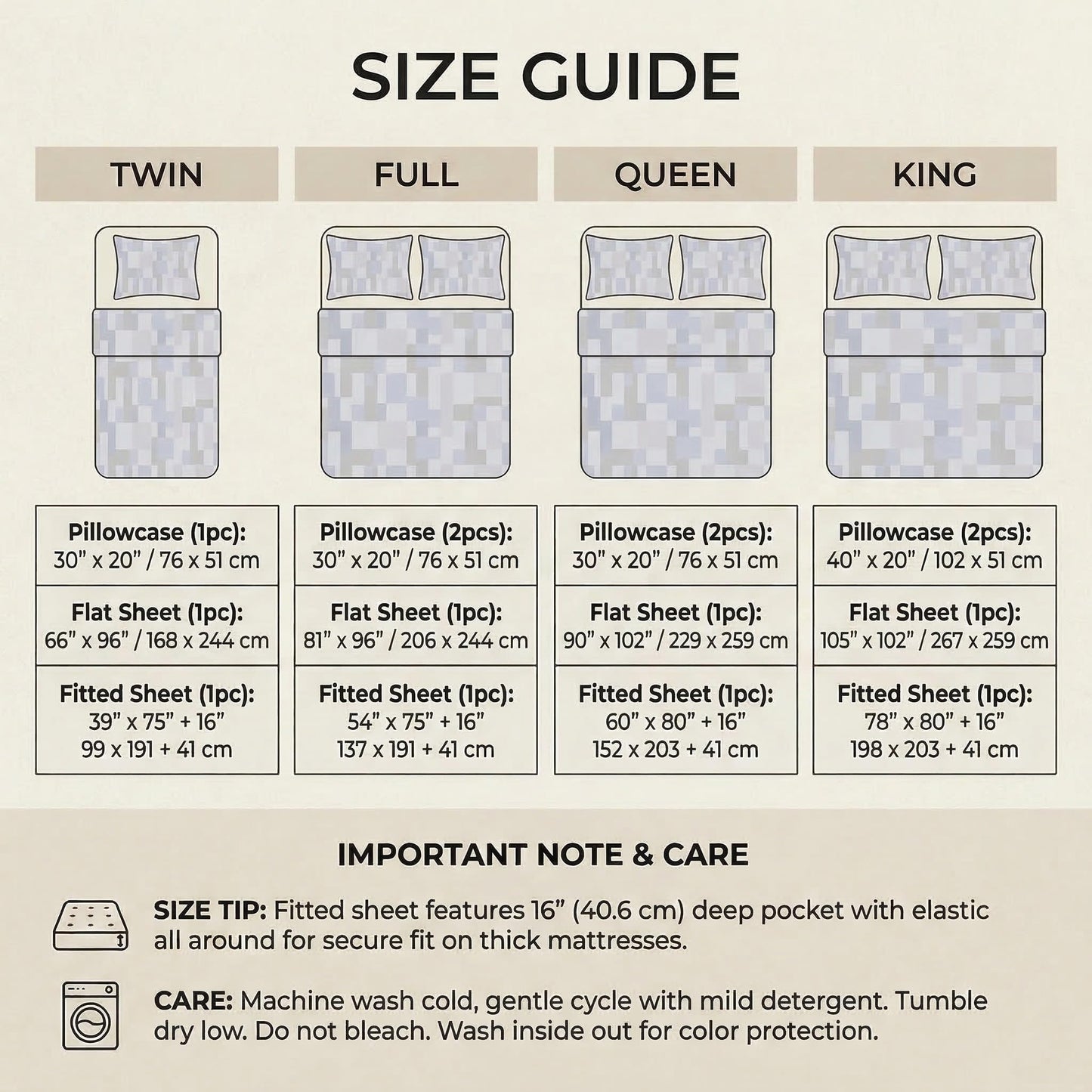 YIYEA Queen Sheet Set, Premium Double Brushed Microfiber Bed Sheet Set for All Season, Soft Breathable, 16" Deep Pocket, Shrinkage and Fade Resistant, 4PC, Queen