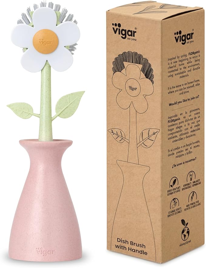 Vigar Florganic Daisy-Shaped Dish Brush