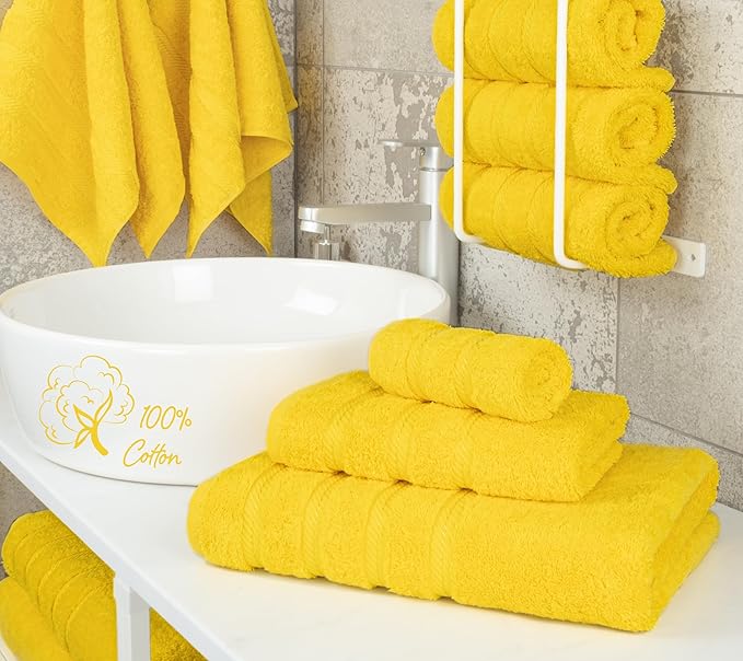 American Soft Linen Premium 3 Piece Towel Set, 1 Bath Towel 1 Hand Towel 1
