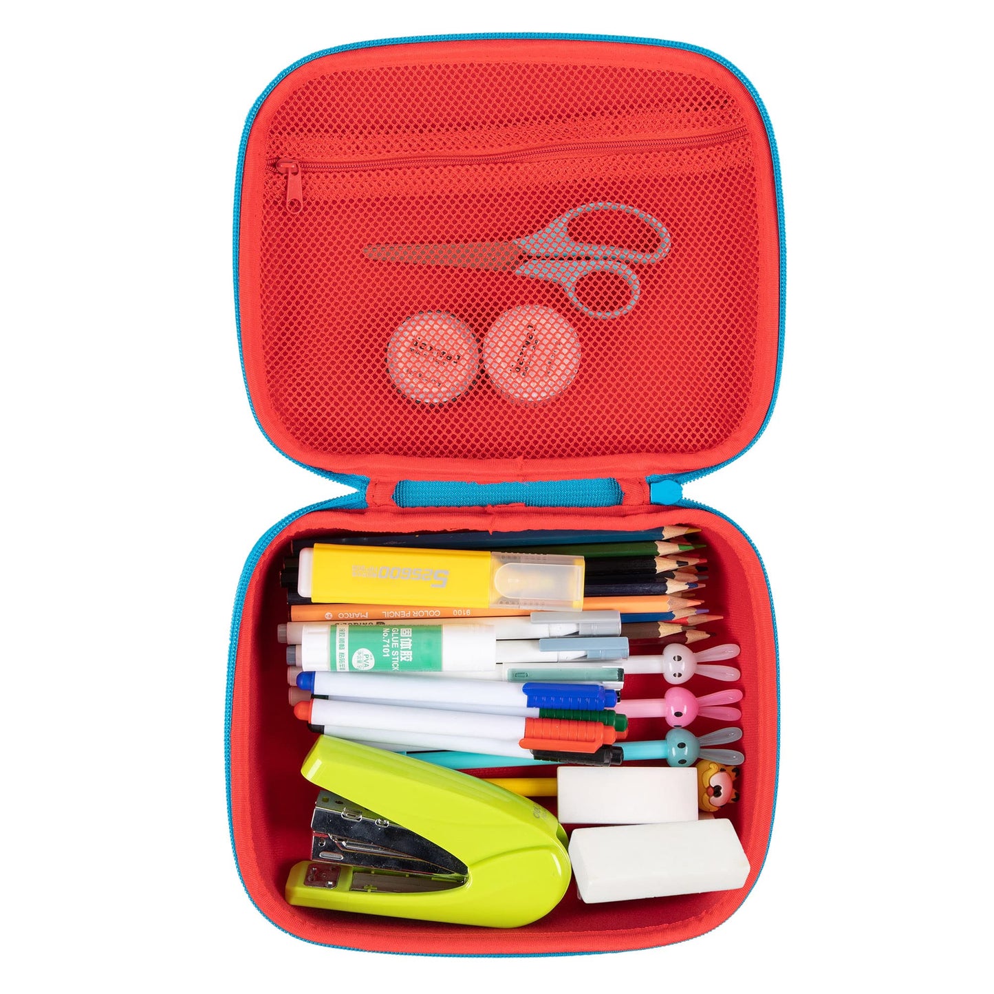 ZIPIT Jumbo Pencil Box for Boys | Pencil Case for School | Holds Up to 110 Pens | Large Capacity Pencil Pouch (Blue)