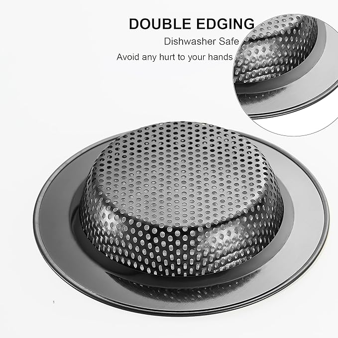LASSHSWA Kitchen Sink Strainer Stainless Steel, Kitchen Sink Drain Strainer