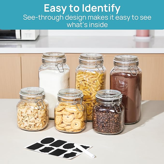 Vtopmart 34oz Glass Food Storage Jars