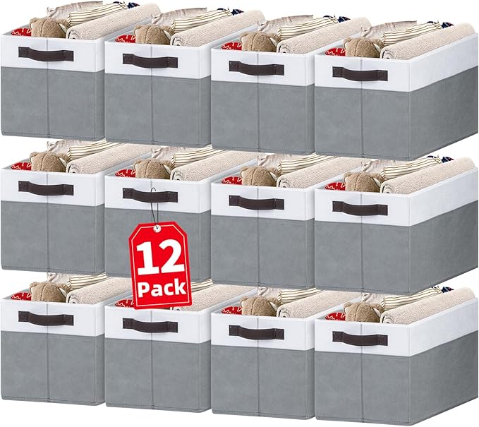 Criusia 12 Pack Large Storage Baskets