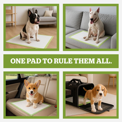 Pogi's Dog Training Pads with Sticky Tabs – Eco-Friendly, Odour Blocking & Super Absorbent – 40-Pack (60 × 90 cm)