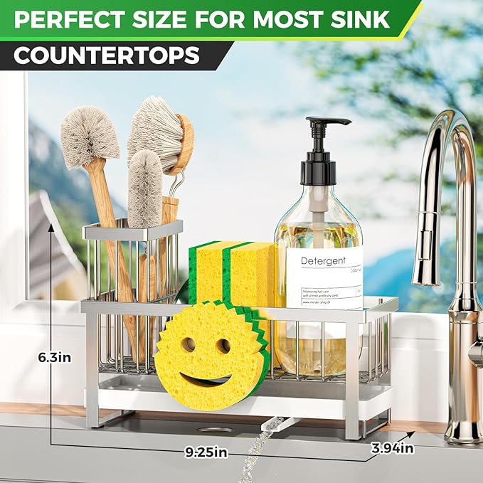 Sponge Holder for Kitchen Sink, Sink Caddy