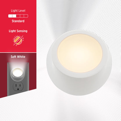 Energizer LED Rotating Night Lights Plug Into Wall Dusk to Dawn Sensor Home Decor Apartment Essentials Ambient Lighting Nightlight 40293 2 Pack