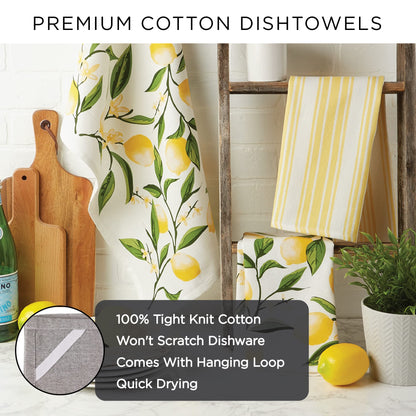 DII Holiday Dish Towels Christmas Kitchen Décor, 18x28, Holiday Trimmings, 2 Piece