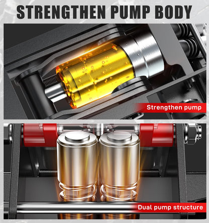 HUGOASIS 3 Ton Low Profile Hydraulic Floor Jack, Dual Pump Quick Lift, 2.95"-19.88" Lifting Range, Heavy Duty Alloy Steel with 360° Swivel Wheels for Sedan, SUV, Truck, Garage Auto Repair