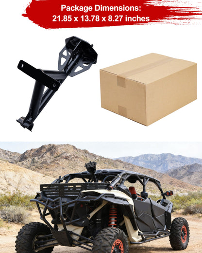 POKIAUTO Spare Tire Carrier Holder for 2017+ Can Am X3 Accessories, One-Piece Heavy Duty Metal Spare Tire Mount Storage Rack for Can-Am Maverick X3 XDS XRS MAX Turbo RR 2017-2026, Fits up to 34" Tire