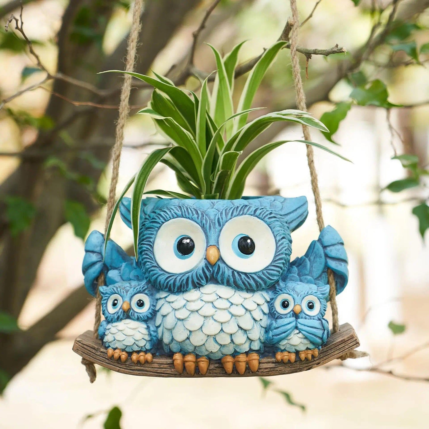 5.9 * 4.53 * 3.94inch New Owl Hanging Planters Owl Hanging Flowerpots Succulent Decorative Gifts (Owl Flower Pot)