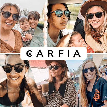 CARFIA Polarised Womens Sunglasses Vintage UV400 Protection Acetate Frame
