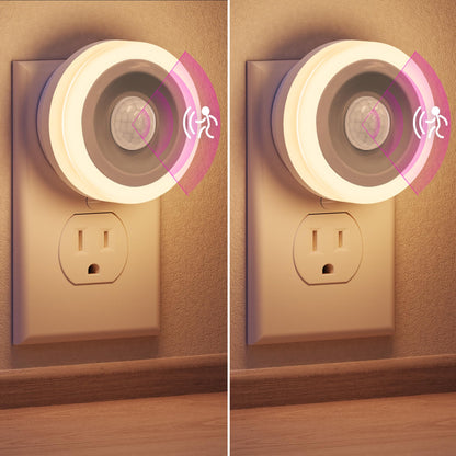 Briignite Motion Sensor Night Light, 4 Pack, Night Lights Plug into Wall, Auto On/Off Motion Activation Nightlight, Energy-Saving 0.6W LED, Daylight White, Ideal for Kids, Bedroom, Bathroom