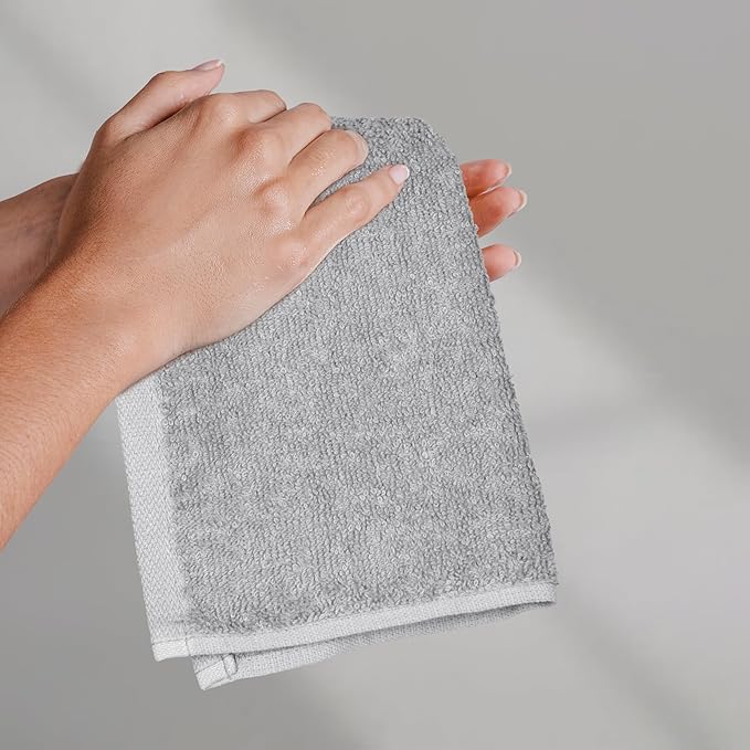 Amazon Basics Highly Absorbent Fast Drying 100% Cotton Washcloths